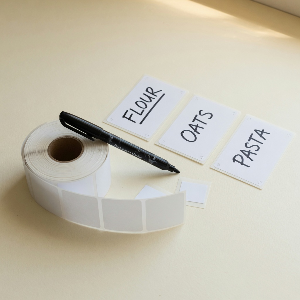 Pantry label kit with marker